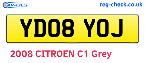 YD08YOJ are the vehicle registration plates.
