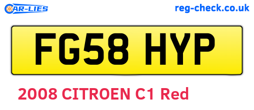 FG58HYP are the vehicle registration plates.