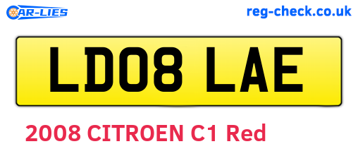 LD08LAE are the vehicle registration plates.
