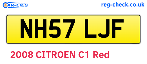 NH57LJF are the vehicle registration plates.