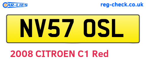 NV57OSL are the vehicle registration plates.