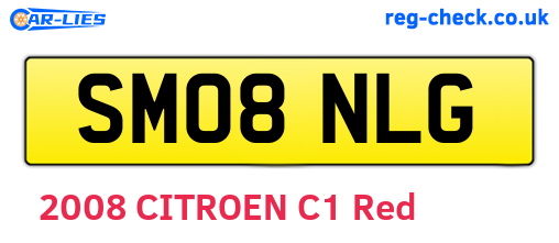 SM08NLG are the vehicle registration plates.
