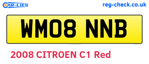 WM08NNB are the vehicle registration plates.