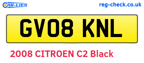 GV08KNL are the vehicle registration plates.