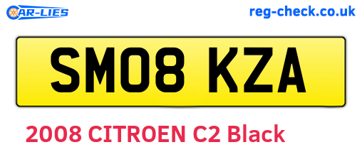 SM08KZA are the vehicle registration plates.