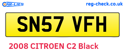 SN57VFH are the vehicle registration plates.