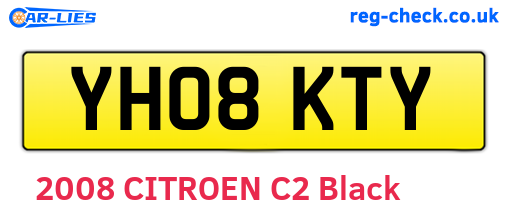 YH08KTY are the vehicle registration plates.