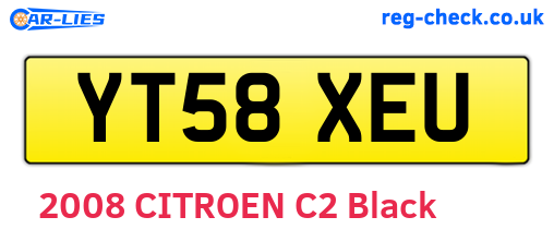 YT58XEU are the vehicle registration plates.