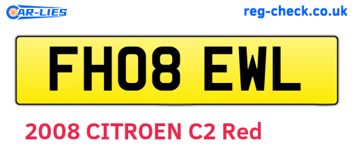 FH08EWL are the vehicle registration plates.