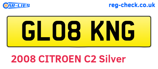 GL08KNG are the vehicle registration plates.