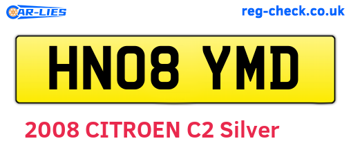HN08YMD are the vehicle registration plates.