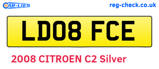 LD08FCE are the vehicle registration plates.