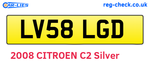 LV58LGD are the vehicle registration plates.