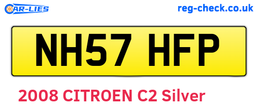 NH57HFP are the vehicle registration plates.