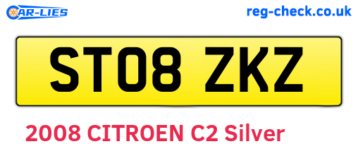ST08ZKZ are the vehicle registration plates.