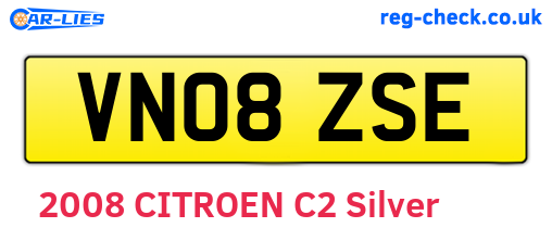 VN08ZSE are the vehicle registration plates.