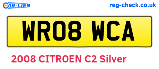 WR08WCA are the vehicle registration plates.
