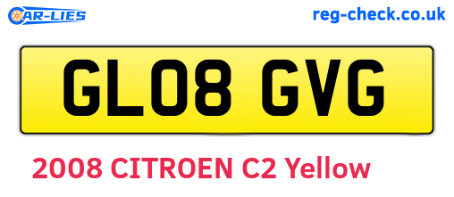 GL08GVG are the vehicle registration plates.