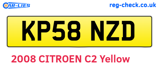 KP58NZD are the vehicle registration plates.