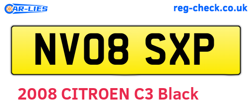 NV08SXP are the vehicle registration plates.