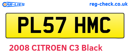 PL57HMC are the vehicle registration plates.