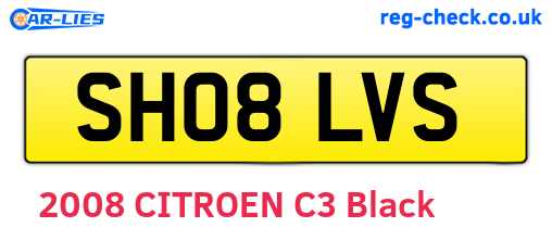 SH08LVS are the vehicle registration plates.
