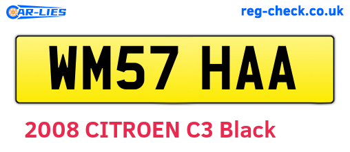 WM57HAA are the vehicle registration plates.