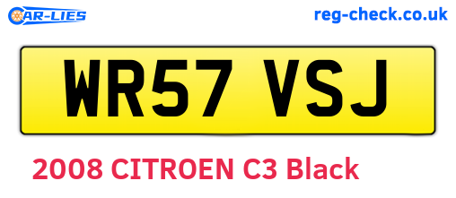 WR57VSJ are the vehicle registration plates.