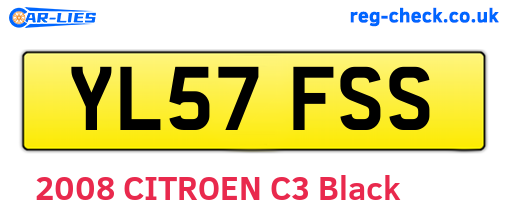YL57FSS are the vehicle registration plates.