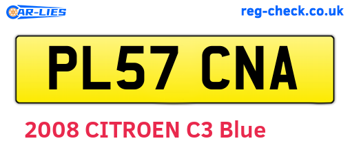 PL57CNA are the vehicle registration plates.