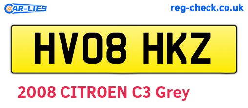 HV08HKZ are the vehicle registration plates.