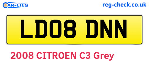 LD08DNN are the vehicle registration plates.