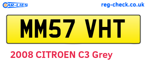 MM57VHT are the vehicle registration plates.
