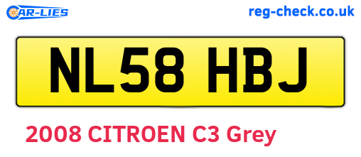 NL58HBJ are the vehicle registration plates.