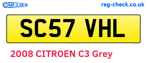 SC57VHL are the vehicle registration plates.