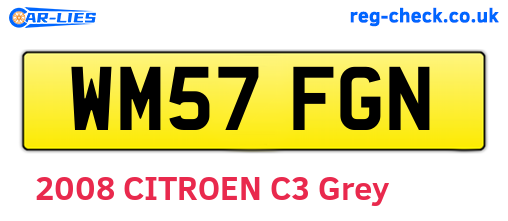 WM57FGN are the vehicle registration plates.