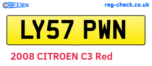 LY57PWN are the vehicle registration plates.