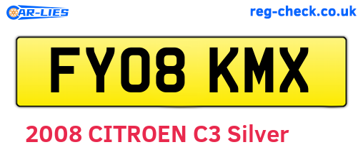 FY08KMX are the vehicle registration plates.