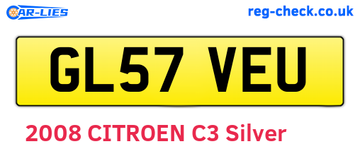 GL57VEU are the vehicle registration plates.