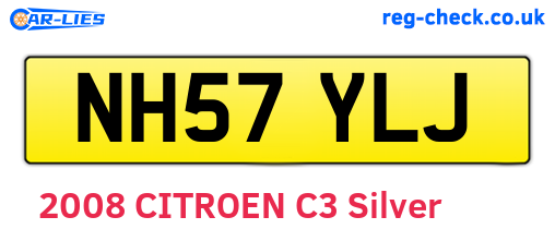 NH57YLJ are the vehicle registration plates.