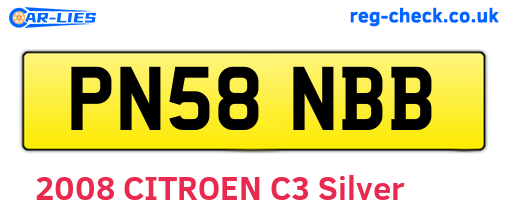 PN58NBB are the vehicle registration plates.