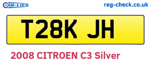 T28KJH are the vehicle registration plates.