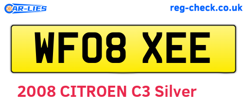WF08XEE are the vehicle registration plates.