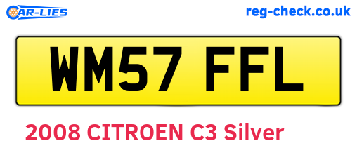 WM57FFL are the vehicle registration plates.