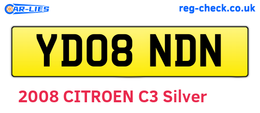 YD08NDN are the vehicle registration plates.