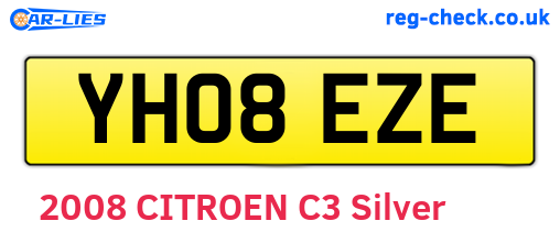 YH08EZE are the vehicle registration plates.