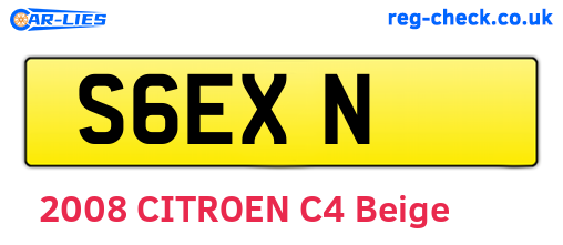 S6EXN are the vehicle registration plates.