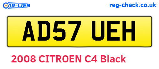 AD57UEH are the vehicle registration plates.