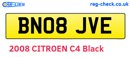 BN08JVE are the vehicle registration plates.