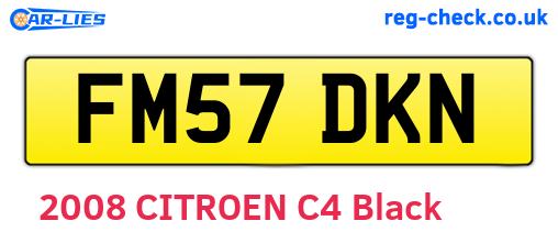 FM57DKN are the vehicle registration plates.